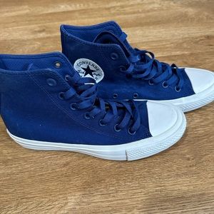 royal blue high top converse womens 7